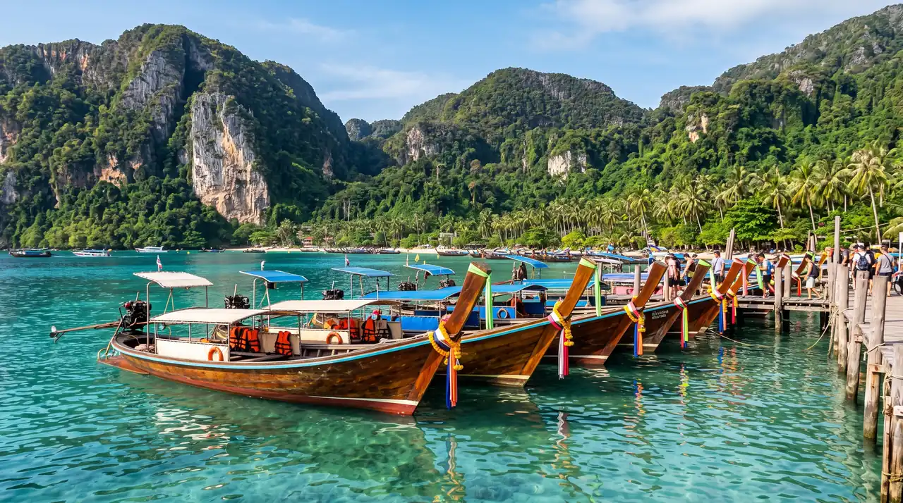 Maya Bay Private Longtail Boat Tour from Koh Phi Phi — boat tour to Maya Bay and the Phi Phi Islands, Thailand
