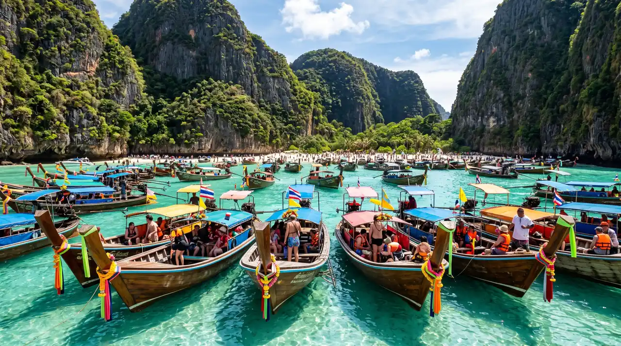 Phi Phi 7-Island Longtail Snorkelling Tour with Sunset — boat tour to Maya Bay and the Phi Phi Islands, Thailand