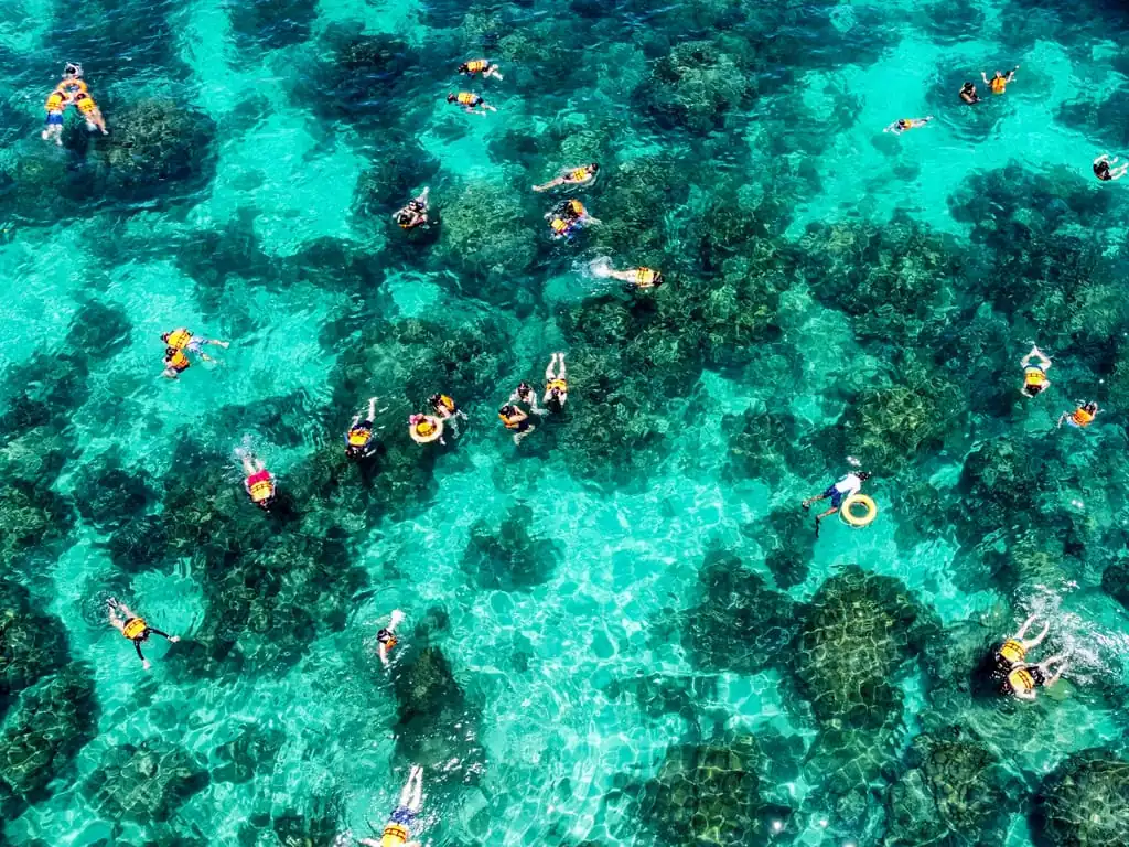 Phuket: Maya Bay, Phi Phi & Bamboo Island with Buffet Lunch — longtail boat and island scenery near Ko Phi Phi Leh (photo 3)