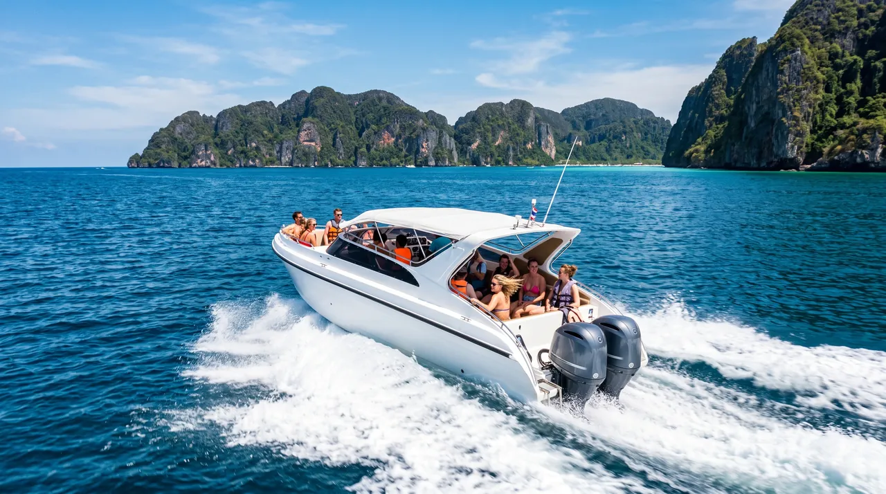 Phuket: One-Way Speedboat Transfer to/from Phi Phi & Lanta — boat tour to Maya Bay and the Phi Phi Islands, Thailand